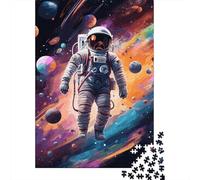 Astronaute Exploration Spatiale Puzzle 1000 Pièces Puzzle pour Adultes Scène Galaxie Relaxation Décoration Cadeau Famille 52x38cm/1000pcs