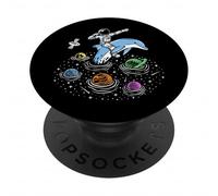 Astronaute Explore l'univers avec Un Dauphin PopSockets PopGrip Adhésif