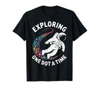 Astronaute Exploring One Dot a Time Funny Dot Day Space T-Shirt