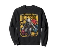 Astronaute flottant à travers la dimension surréaliste des planètes Sweatshirt