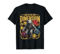 Astronaute flottant à travers la dimension surréaliste des planètes T-Shirt