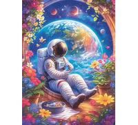 Astronaute flottant dans l'espace 300 Pieces Casse-tête Adulte En Carton Haute Qualité Faune sauvage et animaux de compagnie Difficulté Moyenne Motif Complexe Activité Familiale Idée Cadeau Saint Vale