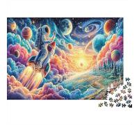 Astronaute Flottant dans Un Vortex Cosmique Puzzle 1000 Pièces pour Adultes et Enfants Jeu Éducatif Défi Activité Relaxante 70x50cm Cadeau Anniversaire