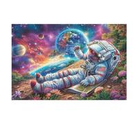 Astronaute Flottant Galaxie 1000 Pièces Puzzle Personne Âgée en Carton Anti-Déchirure Facile Débutant Anti-Stress Thérapie Occupationnelle Cadeau Anniversaire Pas Cher 1000 PCS