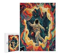 Astronaute Flotte dans l'espace Puzz 500 Pièces Educa Qualité SupérieureJeu Éducatif 3D pour Adultes Et Enfants Décoration Intérieure Caau Unique Famil 500 PCS