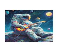 Astronaute Flotte dans l'espace Puzzle 1000 Pièces pour Adultes Challenge 3D Unique Educa Jeu De Réflexion Relaxation Artistique Cadeau De Famille Décoration 1000 PCS