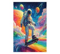 Astronaute Flotte dans l'espace Puzzle 1000 Pièces pour Adultes Challenge Relaxant Educa 3D Décoration Artistique Cadeau De Fête Famille Détente 1000 PCS