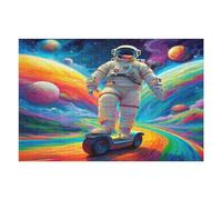 Astronaute Flotte dans l'espace Puzzle 1000 Pièces pour Adultes Décoratif Educa Jeu De Réflexion Famille Vision 3D Relaxation Assemblage Amusant 1000 PCS
