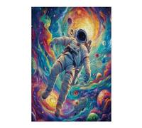 Astronaute Flotte dans l'espace Puzzle 300 Pièces pour Adultes Educa Premium Décoratif Carton Épais Qualité Supérieure Jeu De Réflexion Cadeau Famille 300 PCS