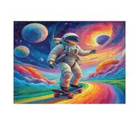 Astronaute Flotte dans l'espace Puzzle 500 Pièces pour Adultes Challenge 3D Unique Educa Jeu De Réflexion Relaxation Artistique Cadeau De Famille Décoration 500 PCS