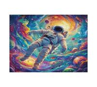 Astronaute Flotte dans l'espace Puzzle 500 Pièces pour Adultes Décoratif Educa Jeu De Réflexion Famille Vision 3D Relaxation Assemblage Amusant 500 PCS