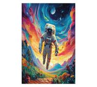 Astronaute Flotte dans l'espace Puzzles 1000 Pièces pour Adultes Qualité Supérieure Décoration Intérieure Artistique Relaxant Famille Challenge Difficile 3D 1000 PCS