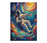 Astronaute Flotte dans l'espace Puzzles 300 Pièces pour Adultes Educa Décoration Salon 3D Premium Activité De Famille Jeu De Réflexion Assemblage Amusant 300 PCS