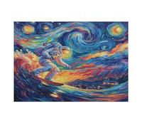 Astronaute Flotte dans l'espace Puzzles 300 Pièces pour Adultes Vision 3D Moderne Educa Divertissement Créatif Famille Jeu De Réflexion Décoration Intérieure 300 PCS