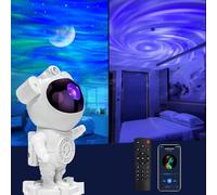 Astronaute Galaxy Projecteur Bluetooth Musique Haut-parleur Bluetooth Sommeil Bruit Blanc Changement de Couleur Réglable à 360° avec Télécommande et Minuterie Veilleuse pour Enfants et Adultes Choix