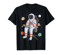 Astronaute Gamer Outer Space Men Kids Gaming System Planets T-Shirt