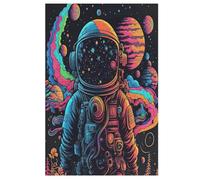 Astronaute in Space Puzzles Adulte - Puzzle en Bois 1000 Pièces - Challenge - Adultes Et Enfants Dès 12 Ans 78×53cm