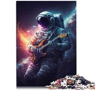 Astronaute Jouant de la Guitare 1000 pièces Puzzles pour Adultes Puzzle en Bois Jeu Difficile Jouets 50x75 cm