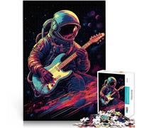 Astronaute Jouant de la Guitare Puzzle 2000 pièces pour Adolescents Jeux de détente Renforcer l'amour Entre Les Couples 70x100cm