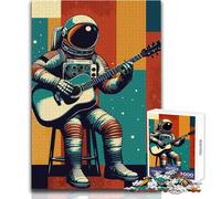 Astronaute Jouant de la Guitare - Puzzle de 1000 pièces pour Adolescents - Jeu de développement de la logique pour des Moments précieux - Dimensions:50x75cm
