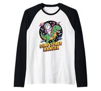 Astronaute Licorne chevauchant Un Dinosaure T Rex dans l'espace Dinosaure Manche Raglan