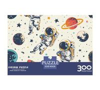 Astronaute Life for Adults Puzzle amusant en bois épais 300 pièces Jouet intellectuel Décoration de la maison Jeu éducatif Soulagement du stress Jouet éducatif 300 pièces (40 x 28 cm)