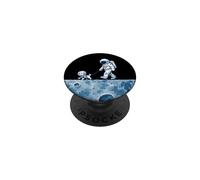 Astronaute Marchant Chien sur Lune Space Dogs Lover PopSockets PopGrip Adhésif