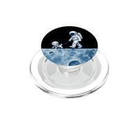 Astronaute Marchant Chien sur Lune Space Dogs Lover PopSockets PopGrip pour MagSafe
