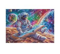 Astronaute Mission Spatiale 300 Pièces Puzzle Amateur d'art en Carton Anti-Déchirure Haute Qualité Difficile Niveau Expert Décoration Murale Idée Cadeau Anniversaire 300 PCS