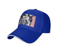 Astronaute on The Moon Casquette de baseball réglable pour toute l'année, bleu, Taille unique