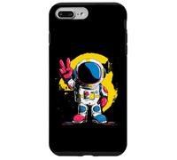 Astronaute Peace Sign Retro Pop Space Graphic Suit Coloré Coque pour iPhone 7 Plus/8 Plus
