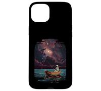 Astronaute Pêche Cosmique Lac Nébuleuse Unique Space Hobby Coque pour iPhone 15 Plus