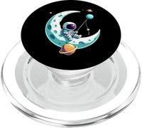 Astronaute Pêcheur sur Lune Galaxie PopSockets PopGrip pour MagSafe