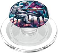 Astronaute Piano Player Space Music for Piano Player Pianist PopSockets PopGrip pour MagSafe