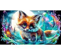 Astronaute Playing Guitare on Moon Puzzle 1000 pièces - Cadeau Amusant Jeu Familial Stimulant Idée Cadeau Parfaite pour Adultes 75x50/1000pcs