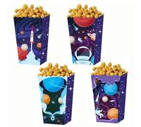 Astronaute Popcorn Boîtes,Boîte à Popcorn 12 PCS Popcorn Conteneurs Partie Carton Bonbon Conteneur Fête Boites Cadeaux pour Noël Parti Collations Bonbons Popcorn et Cadeaux