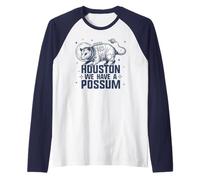 Astronaute Possum - Opossum Pun Houston Space Trash Cat Manche Raglan