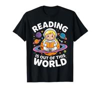 Astronaute pour Filles Blondes pour Apprendre à Lire des Livres T-Shirt