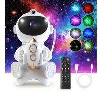 Astronaute Projecteur Ciel Étoilé, LED Astronaute Projecteur Galaxie avec Télécommande, 8 Modes Nébuleuse, Rotation à 360° Veilleuse, Bluetooth Galaxy Projector Plafond pour Chambres Fêtes Cadeaux