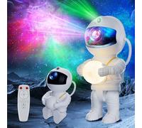 Astronaute Projecteur Galaxie, LED Projecteur Ciel Etoile assis/debout, Télécommande & Minuterie, Décoration des Chambres Projecteur, Veilleuse, Rotation à 360° Galaxie Plafond Adultes et Enfants
