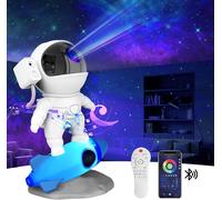 Astronaute Projecteur Galaxy,Astronuit Projecteur Ciel Etoile,Projecteur De Galaxie Nebula,Bluetooth Musique,Minuterie,Télécommande, Lampe Étoilée Pour Chambre À Coucher Et Projecteur De Plafond