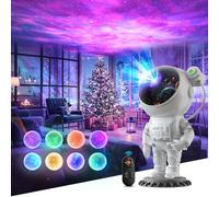 Astronaute Projecteur Galaxy, Projecteur de Galaxie D'astro Starry Sky Veilleuse avec Nébuleuse, Minuterie et Télécommande, Lampe étoilée pour Chambre à Coucher et Projecteur de Plafond (Blanc)