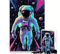 Astronaute psychédélique dans l'espace Puzzle de 1000 pièces pour Adultes pour renforcer Les Liens, se Souvenir, Passer Un Moment Serein Qualité supérieure Vœux du Père Noël 38x52cm