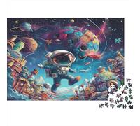 Astronaute Puzzle 1000 Pièces Adulte avec Clic Parfait, Ensemble De Casse-tête en Puzzle énigme De Compétence Logique pour Un Hobby Créatif, Puzzle À La Meilleure Évaluation 70x50cm/1000pcs