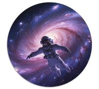 Astronaute Puzzle 1000 Pieces Cadeau Unique étoilé Sky Universe Cyberpunk Jeu Éduchatif Challenge Toy À De Qualité Supérieure Peinture Art pour Adultes Enfants 1000pcs (67.5x67.5cm)
