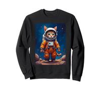 Astronaute rétro Chat Animaux drôles Science-Fiction Espace Galaxie Enfants Sweatshirt