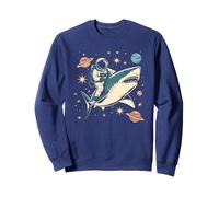 Astronaute rétro équitation Requin dans l'espace Plage Fille été Sweatshirt