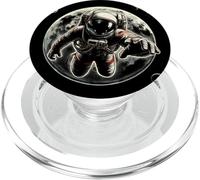 Astronaute rétro tendant la Main dans l'espace PopSockets PopGrip pour MagSafe