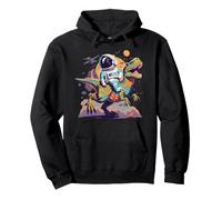Astronaute Riding T Rex Dinosaure Space Cadeau Sweat à Capuche