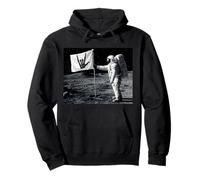 Astronaute Rock on Skeleton, Moon Landing Funny Rock'n Roll Sweat à Capuche
